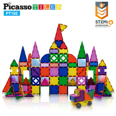 PicassoTiles Magnetická stavebnice pro děti 152ks