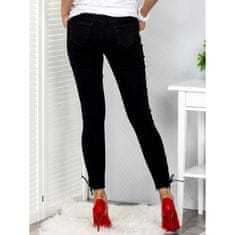 Factoryprice Dámské džíny se šňůrkami na nohavicích SLIMMY černé JMP-SP-BL2230.18_265371 34