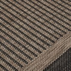 Greatstore Venkovní hladce tkaný koberec 140x200 cm tmavě hnědá