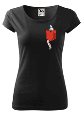 Fenomeno Dámské tričko Pin up Velikost: XS, Barva trička: Černé