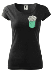 Fenomeno Dámské tričko Bankovky Velikost: 2XL, Barva trička: Černé