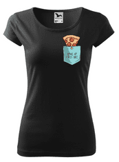 Fenomeno Dámské tričko Pizza Velikost: XS, Barva trička: Černé