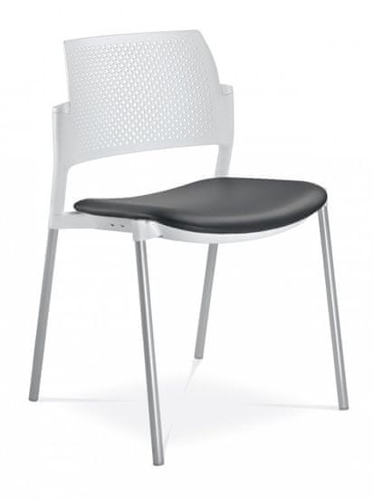 Artspect Konferenční židle Dream+ 100-WH-N4 - koženka bílá