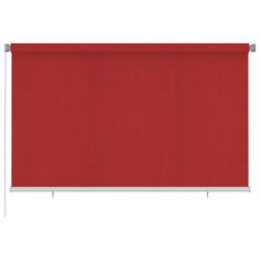 Greatstore Venkovní roleta 240 x 140 cm červená HDPE