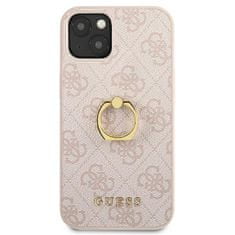 Guess GUHCP13S4GMRPI hybrid silikonové pouzdro iPhone 13 Mini 5.4" pink 4G with ring stand