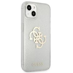 Guess GUHCP13SPCUGL4GTR hard silikonové pouzdro iPhone 13 Mini 5.4" transparent Glitter 4G Big Logo