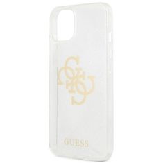 Guess GUHCP13SPCUGL4GTR hard silikonové pouzdro iPhone 13 Mini 5.4" transparent Glitter 4G Big Logo