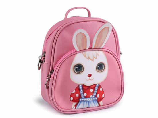 Kraftika 1ks růžová světlá králík dětský batoh 20x21 cm