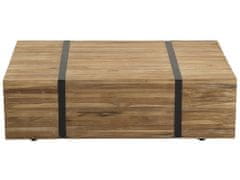 Beliani Konferenční stolek z týkového dřeva GANDER