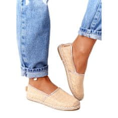 Espadrilky se slaměnou podrážkou Beige velikost 36