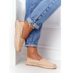 Espadrilky se slaměnou podrážkou Beige velikost 36