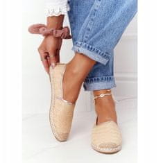 Espadrilky se slaměnou podrážkou Beige velikost 36