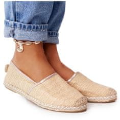 Espadrilky se slaměnou podrážkou Beige velikost 36