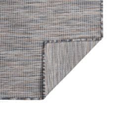 Greatstore Venkovní hladce tkaný koberec 80x250 cm hnědá a černáý