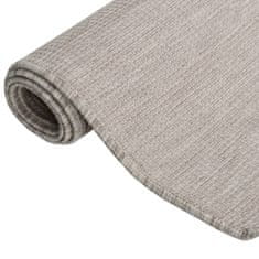 Greatstore Venkovní hladce tkaný koberec 100x200 cm taupe