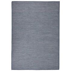 Vidaxl Venkovní koberec s plochou vazbou, 160x230 cm, modrý
