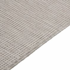Greatstore Venkovní hladce tkaný koberec 100x200 cm taupe