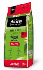 NATIVIA Active - Beef&Rice kompletní krmivo pro psy 15 kg