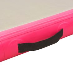 Vidaxl Nafukovací cvičební podložka s pumpou 300x100x10 cm PVC růžová