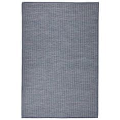 Vidaxl Venkovní hladce tkaný koberec 120x170 cm modrá