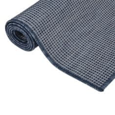 Vidaxl Venkovní koberec s plochou vazbou, 100x200 cm, modrý