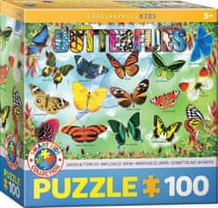 EuroGraphics Puzzle Zahradní motýli 100 dílků