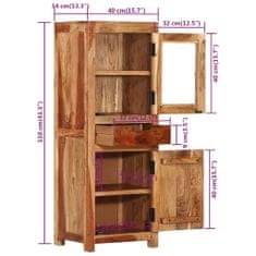 Vidaxl Skříň highboard 40 x 34 x 110 cm masivní akáciové dřevo