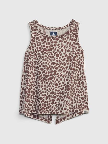 Gap Dětský tílkový top organic leopard