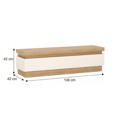 Falcon TV stolek Liam 146x42 - dub riviéra