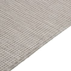 Greatstore Venkovní hladce tkaný koberec 80x250 cm taupe