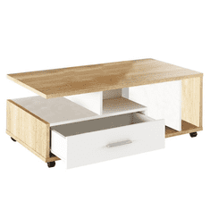 Falcon Konferenční stolek Mora - bílá/dub sonoma 112x58