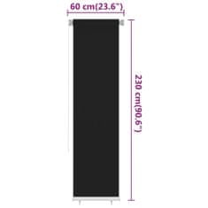 Greatstore Venkovní roleta 60 x 230 cm černá HDPE