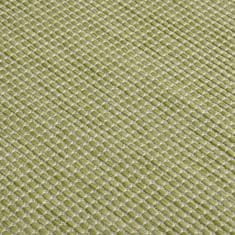 Vidaxl Venkovní koberec s plochou vazbou, 80x150 cm, zelený