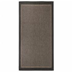 Greatstore Venkovní hladce tkaný koberec 100x200 cm tmavě hnědá