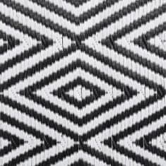 Greatstore Venkovní koberec černý 80 x 250 cm PP