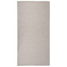 Greatstore Venkovní hladce tkaný koberec 100x200 cm taupe