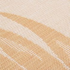 Greatstore Venkovní hladce tkaný koberec 80x250 cm vzor listí