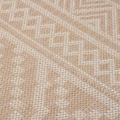 Vidaxl Venkovní koberec s plochou vazbou, 80x150 cm, hnědé pruhy