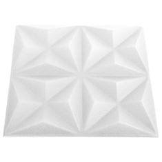 Vidaxl 3D nástěnné panely 12 ks 50 x 50 cm origami bílé 3 m²
