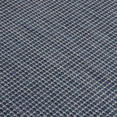 Vidaxl Venkovní koberec s plochou vazbou, 80x250 cm, modrý