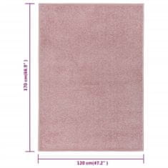 Vidaxl Koberec s krátkým vlasem, 120 x 170 cm, růžový