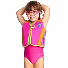 Zoggs Dětská plavecká vesta SEA UNICORN SWIMSURE JACKET PINK růžová 2/3 roky (15/18 kg)