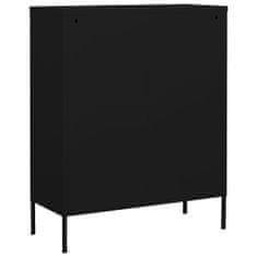 Vidaxl Úložná skříň černá 80 x 35 x 101,5 cm ocel