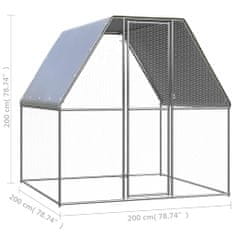 Petromila Venkovní klec pro kuřata 2 x 2 x 2 m pozinkovaná ocel