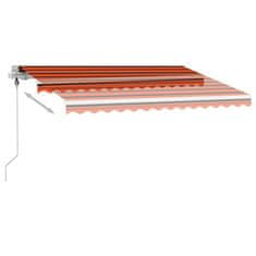 Vidaxl Automatická markýza LED a senzor větru 300x250 cm oranžovohnědá