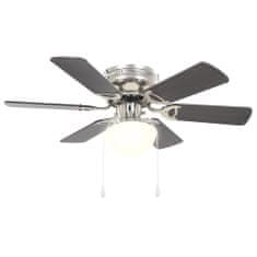 Greatstore Ozdobný stropní ventilátor se světlem 82 cm tmavě hnědý