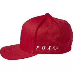 FOX kšiltovka HONDA WING Flexfit flame modro-bílo-červená S/M
