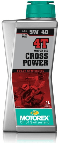 Motorex motorový olej CROSS POWER 4T JASO MA2 5W40 1L