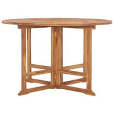 Greatstore Skládací zahradní jídelní stůl Ø 110 x 75 cm masivní teak