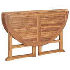 Greatstore Skládací zahradní jídelní stůl Ø 110 x 75 cm masivní teak